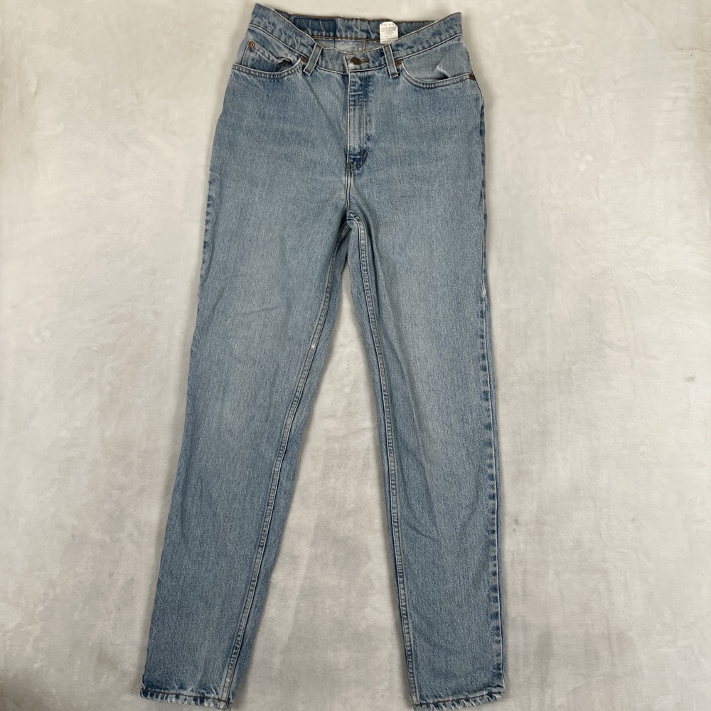 Vintage Levi's 512 Slim Fit High Rise Tapered Jeans Womens 11 Long Blue Denim